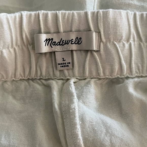 Madewell Linen-Blend Pull-On Pleated Shorts: Earth-Dyed Edition - Mint Botanical - Picture 10 of 12
